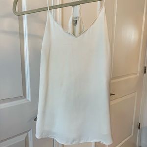 J. Crew White Scalloped Tank